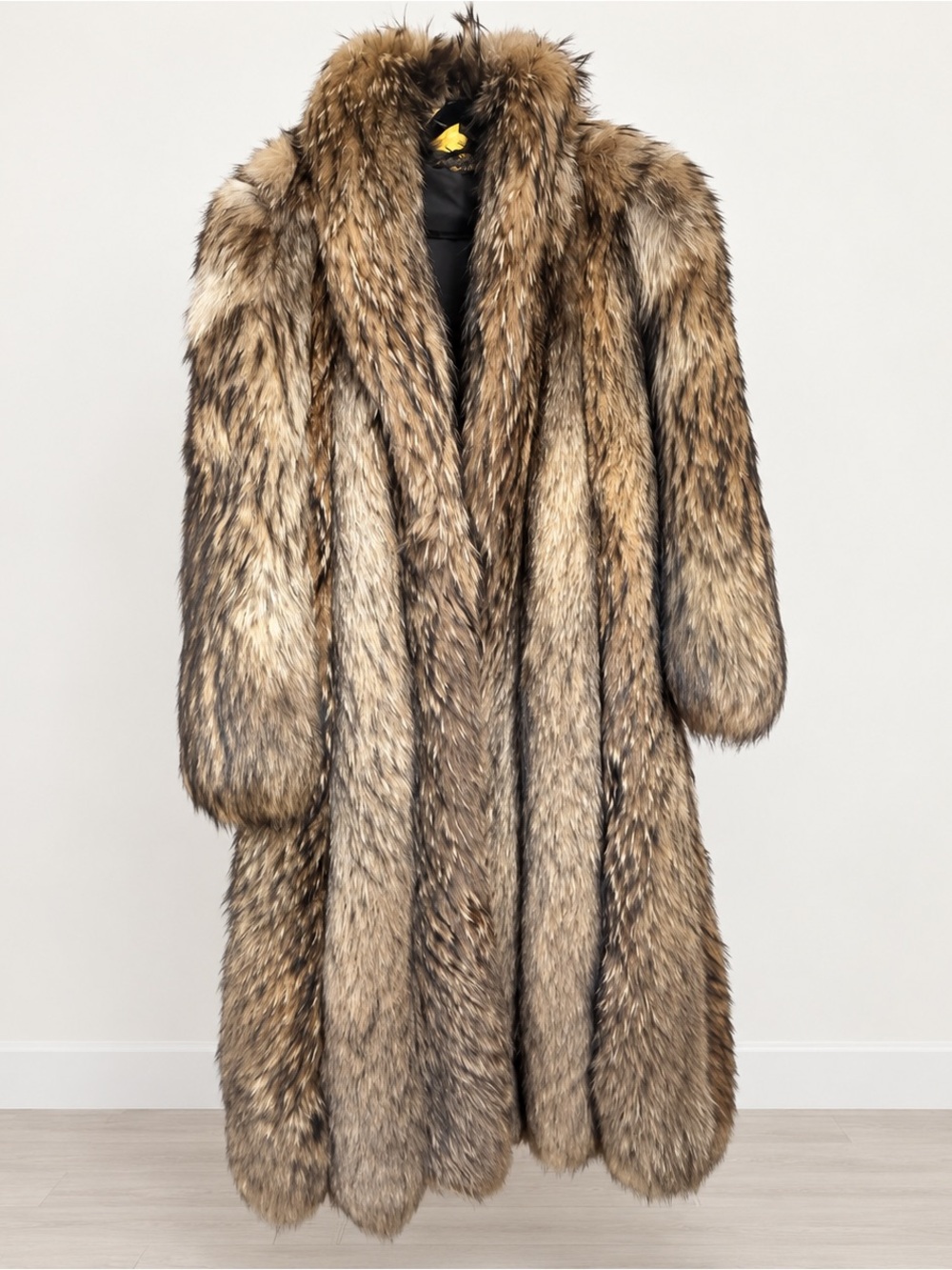 Luxurious Brown Fur Full-Length Coat